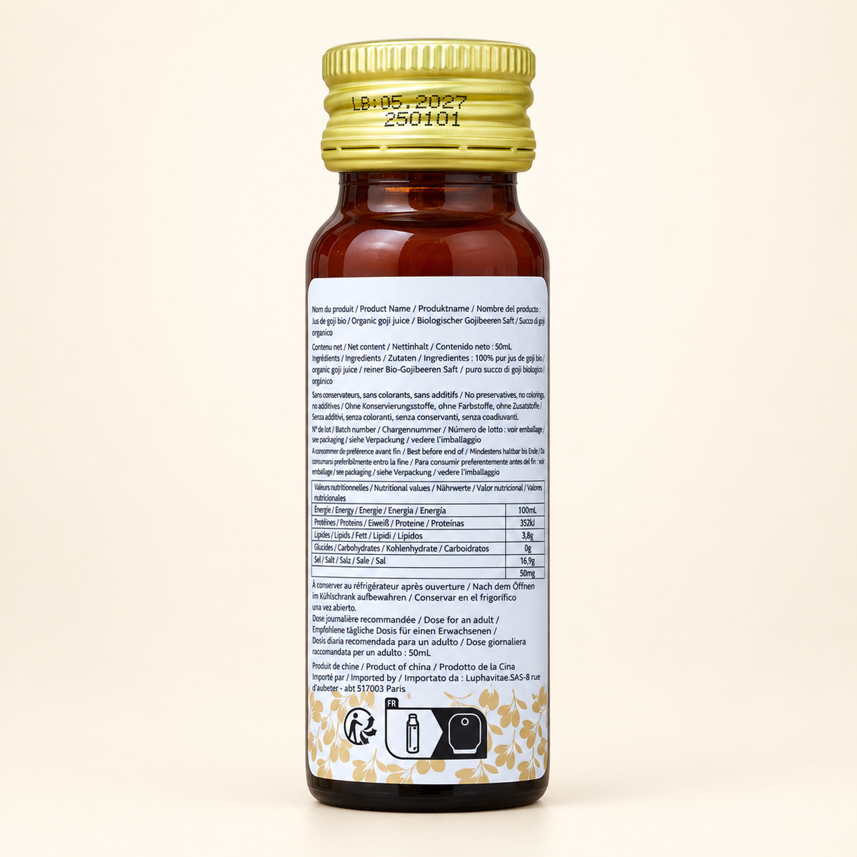 JUS BIOLOGIQUE DE GOJI ROUGE