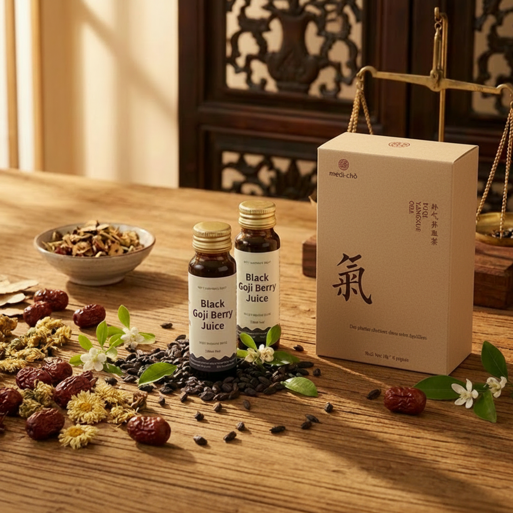 Medi-chá — Coffret côté droit épuré